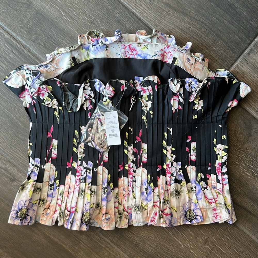 WHBM Floral Ruffle Bustier - Picture 5 of 10